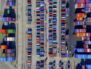 Aerial view of the container port — Stock Photo