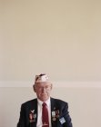 Portrait of elderly Korean War veteran — Stock Photo