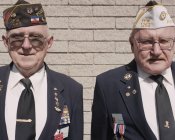 Retrato de veteranos de la Guerra de Corea - foto de stock