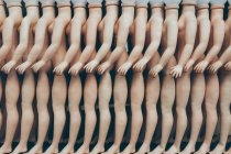 Row of female mannequins — Stock Photo