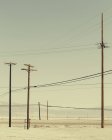 Telefonmasten und Stromleitungen — Stockfoto