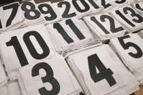 Start numbers for horse race — Stock Photo