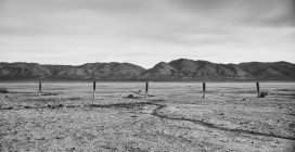 Posts na paisagem do deserto — Fotografia de Stock