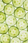 Cucumber slices pattern — Stock Photo
