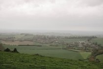 Vista panorâmica da paisagem, campos e terras agrícolas de Devon, Reino Unido . — Fotografia de Stock