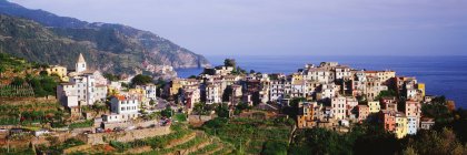Cinque Terra town of Corniglia in Italy, Europe — Stock Photo