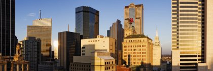 Modern city skyline skyscrapers in downtown of  Dallas, USA — Stock Photo