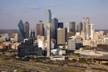 Modern city skyline skyscrapers in downtown of Dallas, USA — Stock Photo