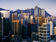 Modern city skyline skyscrapers in downtown of Hong Kong, CHina — Stock Photo