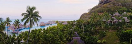 Tropische Landschaft mit Palmen in Bora Bora, Französisch-Polynesien — Stockfoto