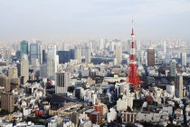 Skyline хмарочосів в центрі Токіо, Японія — стокове фото