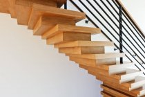 Modern wooden staircase in Dallas, Texas, USA — Stock Photo