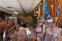 Седельный магазин интерьера в Comanche, Texas, USA — стоковое фото