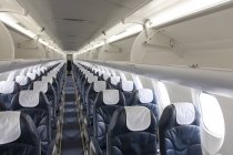 Seats of empty airplane in Tallinn, Estonia — Stock Photo