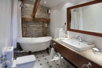 Сучасні розкішною ванною кімнатою, Pdaste Manor інтер'єр, Естонія — стокове фото