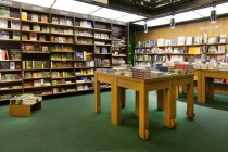 Large bookstore interior in Tartu, Estonia — Stock Photo