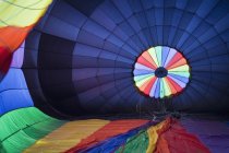 Hot air balloon being inflated, full frame — Stock Photo
