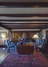 Hastings house lounge interior, salzquelle insel, britisch columbia, kanada — Stockfoto