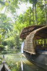 Barca nella giungla verde asiatica, Cochin, Kerala, India — Foto stock