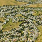 Vorort-Gemeinschaftshäuser in San Mateo County, Kalifornien, USA — Stockfoto