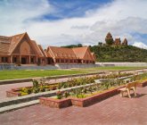 Centro de visitantes para o templo Cham, Po Klaung Garai, Vietnã, Ásia — Fotografia de Stock