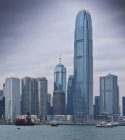 City skyline with skyscrapers, Hong Kong, China — Stock Photo