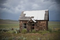 Покинутий заміський будинок в зеленому пейзажі, Фенікс, штат Арізона, США — стокове фото