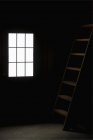 Barn doorway and loft ladder, still life — Stock Photo