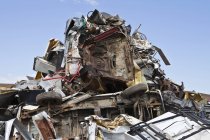Pile of scrap metal and broken cars, Palouse, Washington, USA — Stock Photo