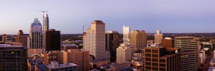 City skyline with skyscrapers in downtown of Austin, USA — Stock Photo