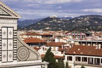 Horizonte de Florença com vista para Fiesole na Itália, Europa — Fotografia de Stock