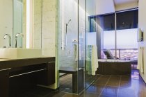 Bathroom space in luxury house in Dallas, Texas, USA — Stock Photo