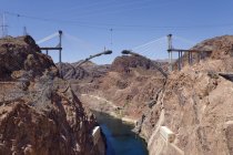 Construção de ponte de desvio de barragem de Hoover, Las Vegas, Nevada, EUA — Fotografia de Stock