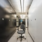 Desk chair in server room in Seattle, Washington, USA — Stock Photo