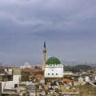 Skyline de Acre y Jezzar Pasha Mosque, Acre, Israel - foto de stock