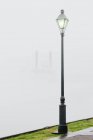 Park street lamp in fog, New Orleans, Louisiana, Stati Uniti d'America — Foto stock