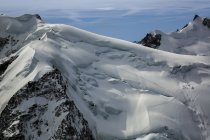 Snowy and rocky summit of Mt Blanc, Chamonix, France — Stock Photo