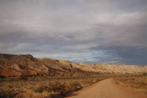 Road and rock formations, Capitol Reef National Park, Utah, United States — Stock Photo