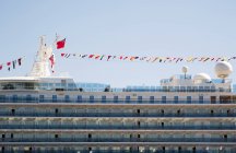 Flags on cruise ship, British Columbia, Canada — Stock Photo