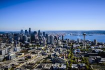 Luftaufnahme von Seattle Cityscape, Washington, Vereinigte Staaten — Stockfoto