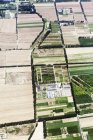Vista aérea das terras agrícolas rurais — Fotografia de Stock