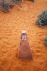 Stone marker in Valley of Fire State Park, Nevada, United States — Stock Photo
