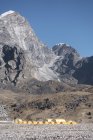 Carpas del campamento base, Lobuche, región de Khumbu, Nepal - foto de stock
