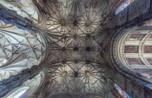 Vue en angle bas du plafond orné dans l'église de Santa Maria, Lisbonne, Lisbonne, Portugal — Photo de stock