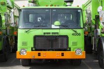 Flotta di camion della spazzatura, Seattle, Washington, Stati Uniti — Foto stock