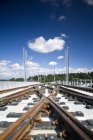 Rusty railroad tracks in Seattle, Washington, United States — Stock Photo