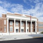 Entrada da frente para o ensino médio de Bradenton, Flórida, Estados Unidos — Fotografia de Stock