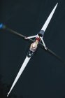 View from above of single scull crew racer, Lake Union, Seattle, Washington, USA. — Stock Photo