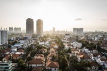 Aerial view over District 2 and beyond, Ho Chi Minh City, Vietnam. — Stock Photo
