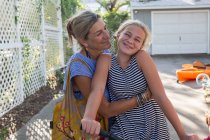 Portrait of mother and her 12 year old daughter, Georgia — Stock Photo